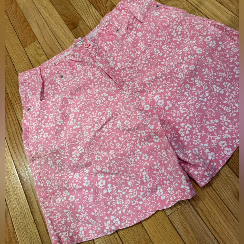 VTG Gitano Pink Floral Cotton Blend Women's Shorts